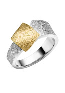 Ring aus rhodiniertem Silber vergoldet (22-218)