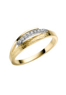 Ring aus rhodiniertem Gold mit Zirkonia (22-232)