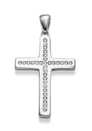 Silber Kreuz mit Zirkonia (24-349)