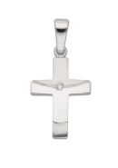 Kreuzanhänger aus Silber mit Zirkonia