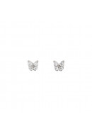Schmetterling Ohrstecker mit Zirkonia aus Silber