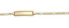 Figaro Id-Armband aus Gold
